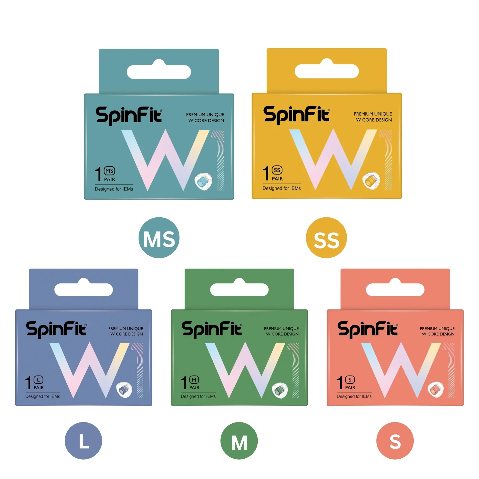 Spinfit W1 Silicone Replacement Eartips - Image 2
